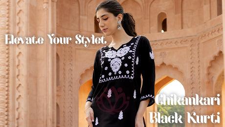 Elevate Your Style with a Chikankari Black Kurti Elevate Your Style with a Chikankari Black Kurti
