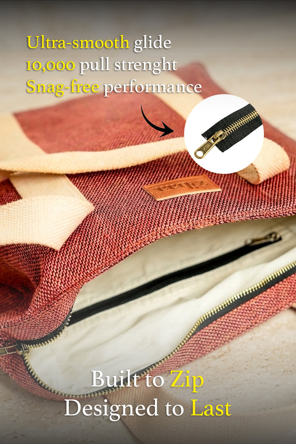 Safar Rust Canvas Everyday Tote Bag