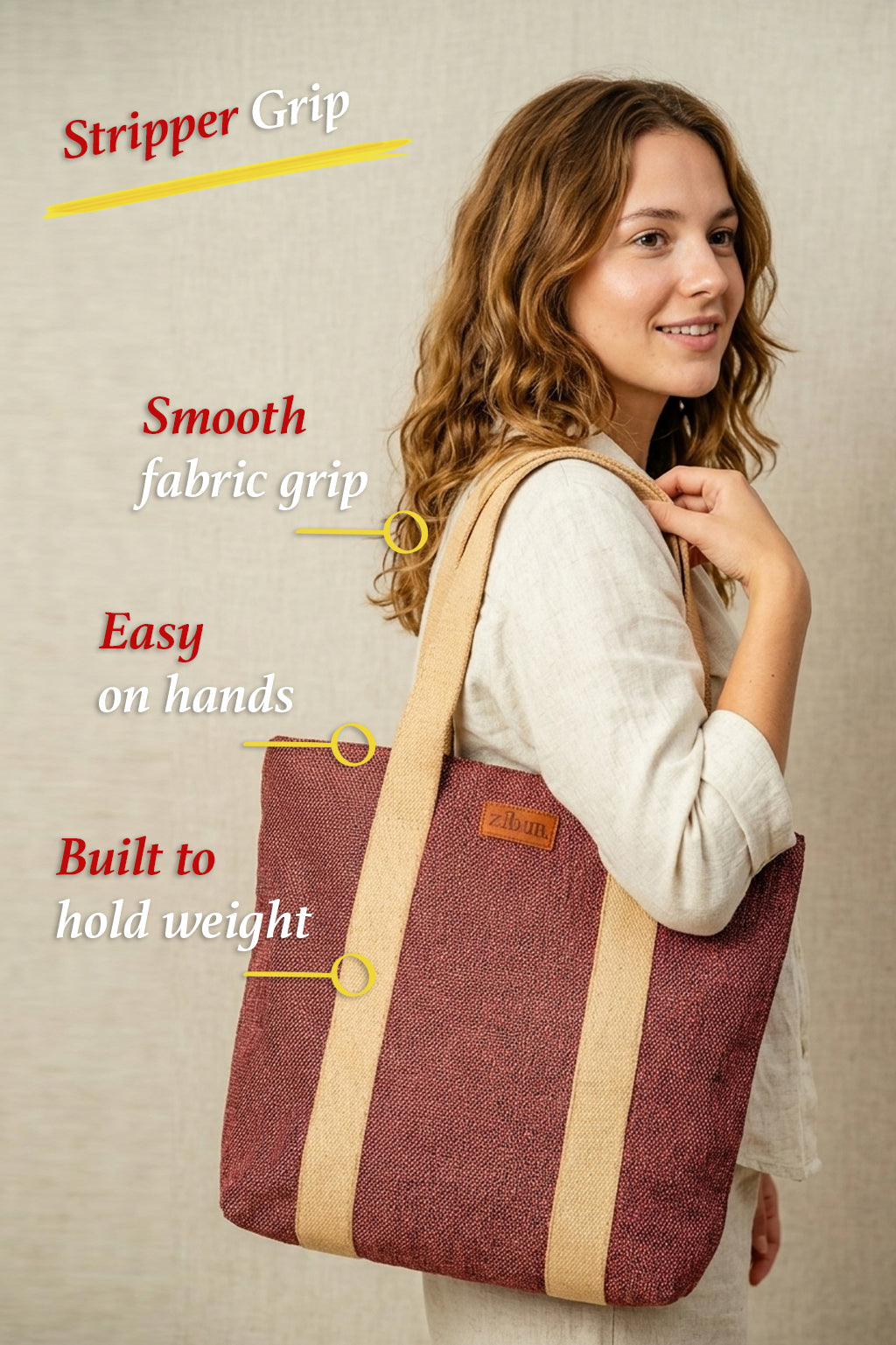 Safar Rust Canvas Everyday Tote Bag
