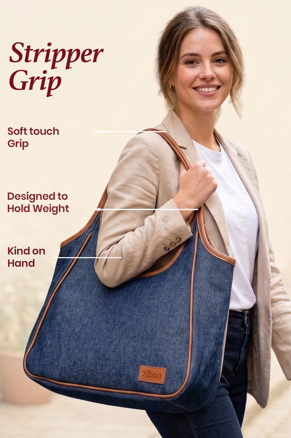 Safar Crescent Structured Shoulder Bag