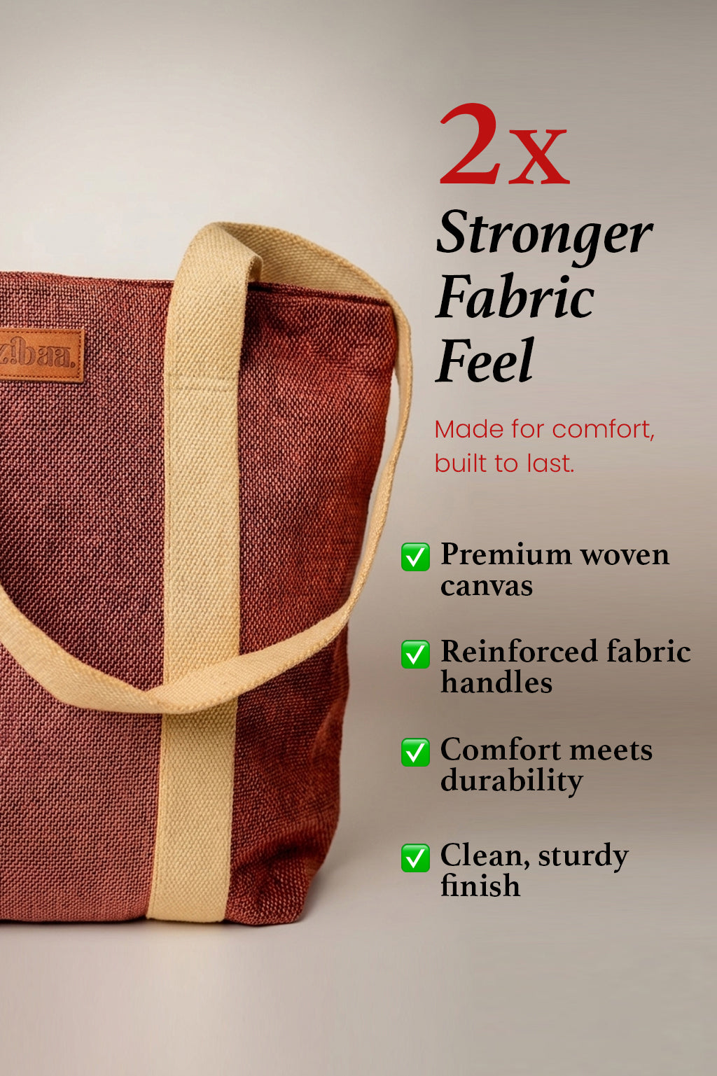 Safar Rust Canvas Everyday Tote Bag