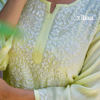 Aiyana Modal Butter Yellow Chikankari Kurta