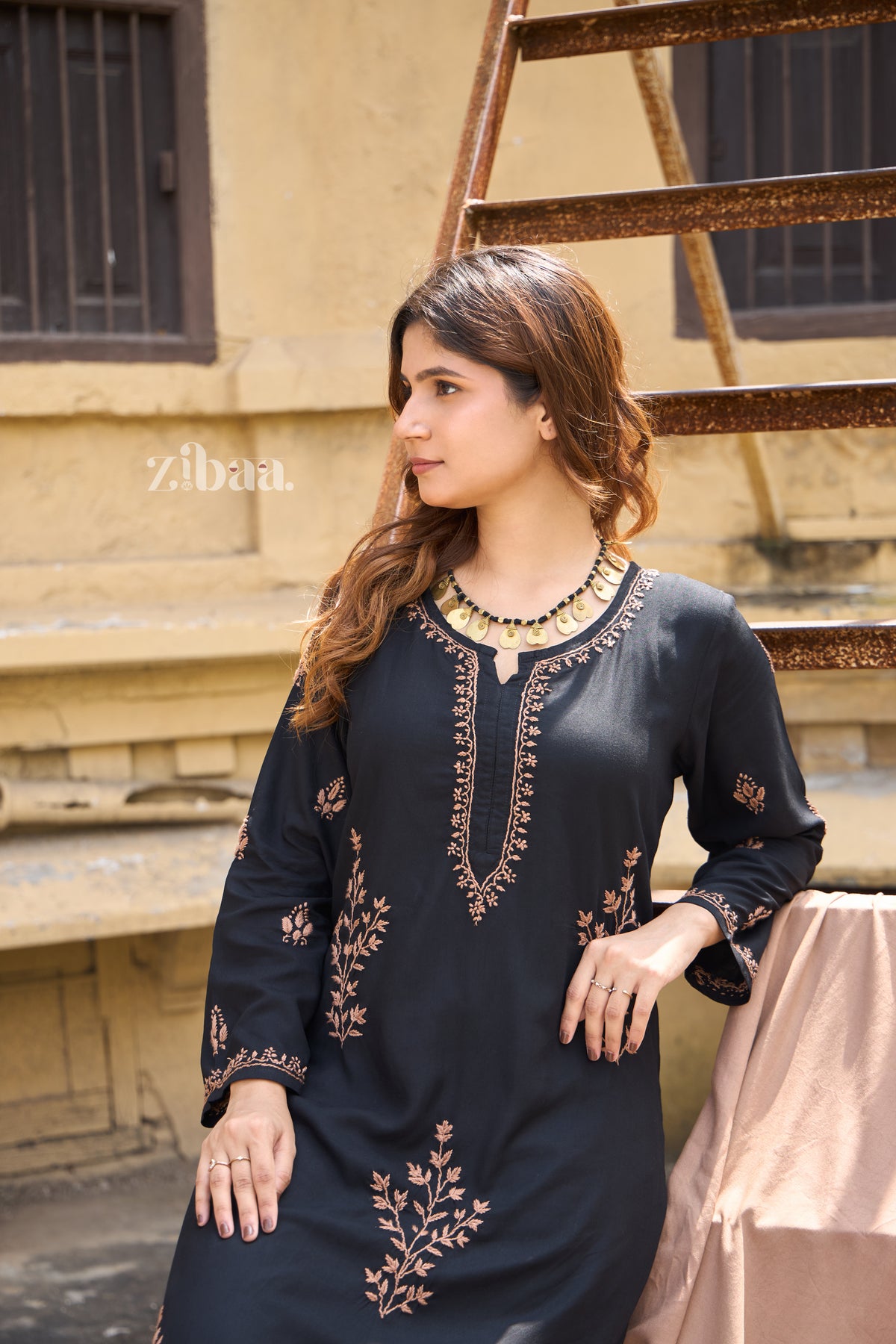 Utsav Luxury Rayon Black Kurta Set with Dupatta