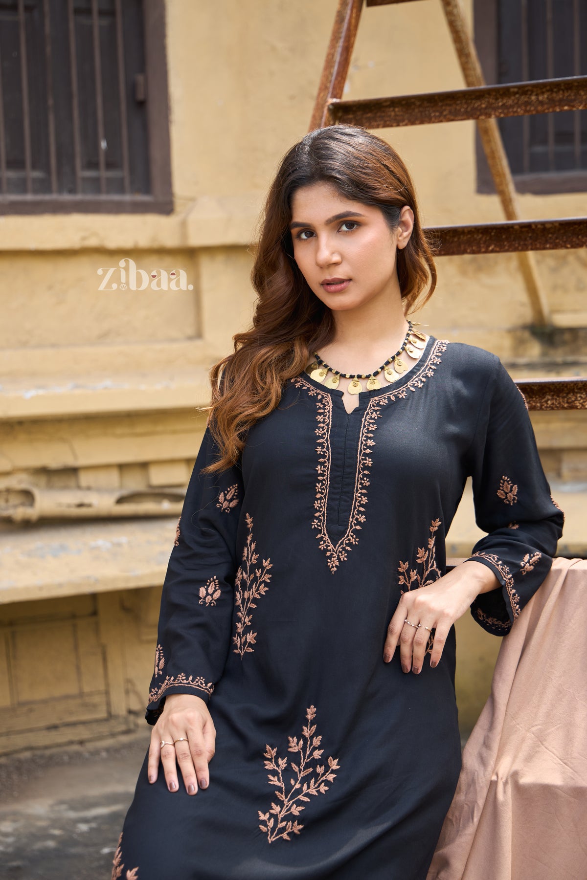 Utsav Luxury Rayon Black Kurta Set with Dupatta