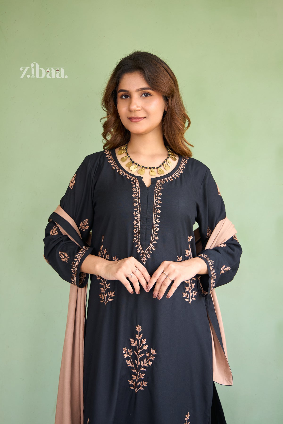 Utsav Luxury Rayon Black Kurta Set with Dupatta
