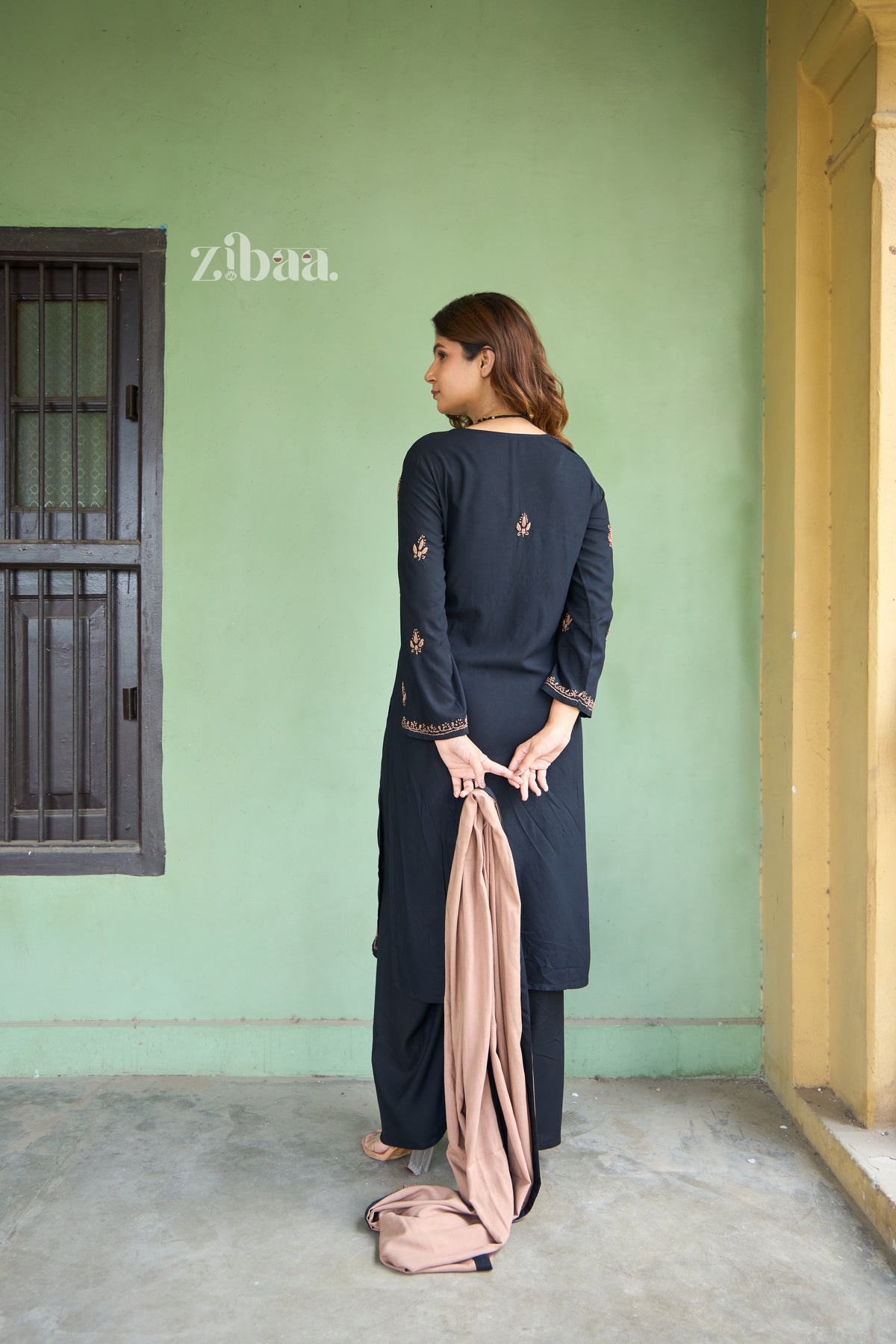 Utsav Luxury Rayon Black Kurta Set with Dupatta