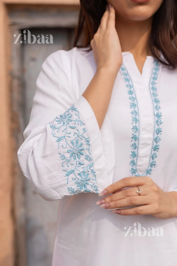 White Chikankari Kurta